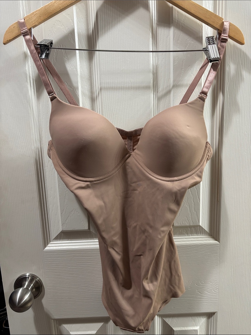 Daisy Fuentes Blush Nude Shaping Bodysuit with Underwire Cups